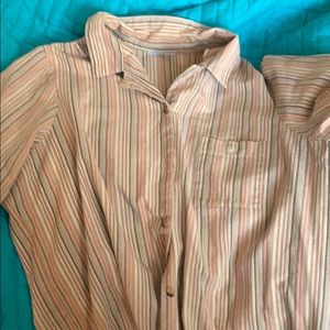 women’s size large striped button down!